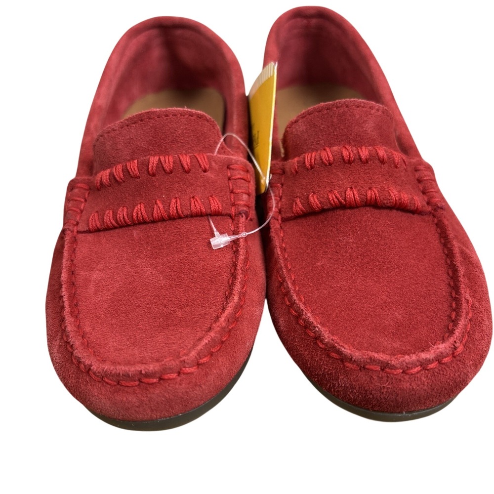 Piero Masetti Red Suede Leather Moccasins Made in Spain Loafers Womens Size 37